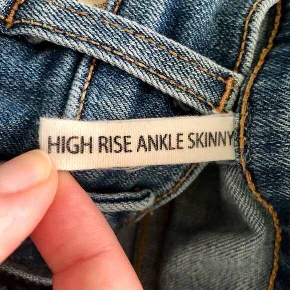 Rag & Bone High Rise Skinny Ankle Jeans in EL Medium Wash Size 27 - Picture 4 of 5